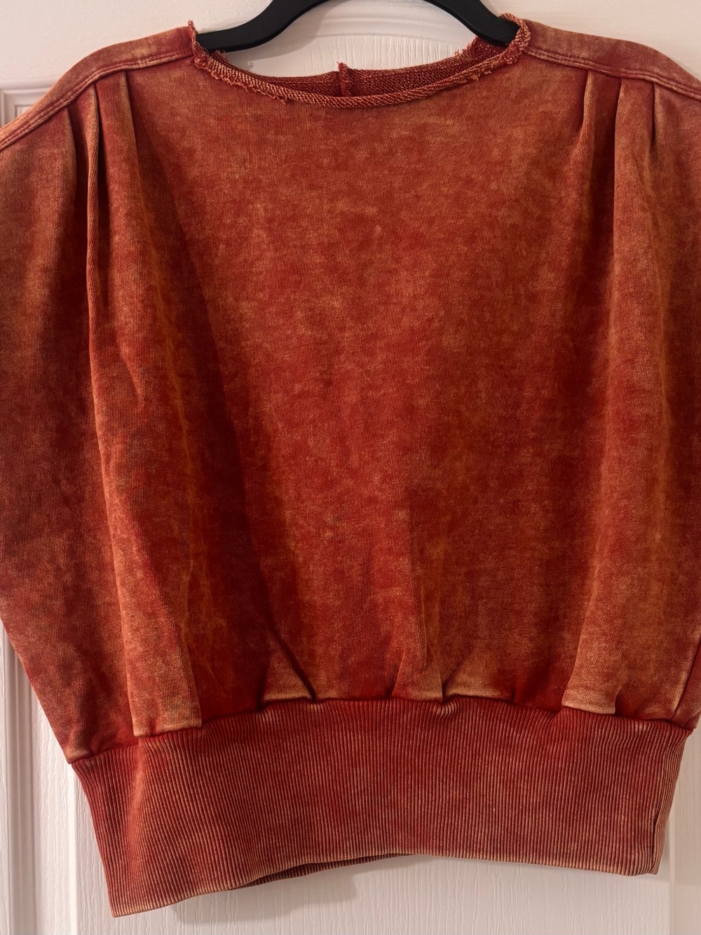 Zenana Acid-Washed Rust Top — Size Large - Picture 2 of 5